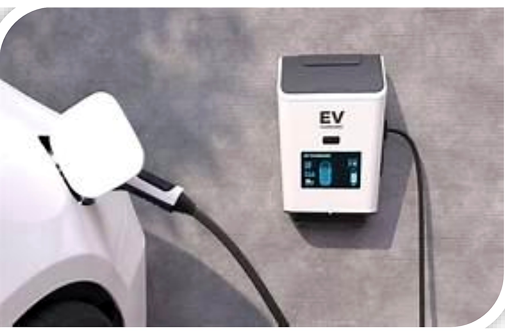 Electric vehicle charging station under test